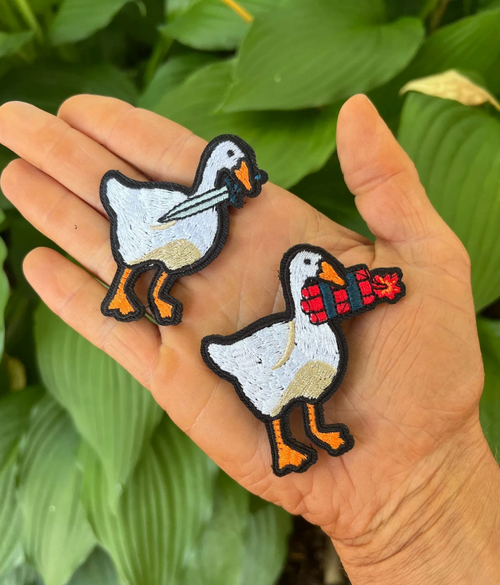2 Pack: Dynamite and Dagger Duck! Embroidered Patches
