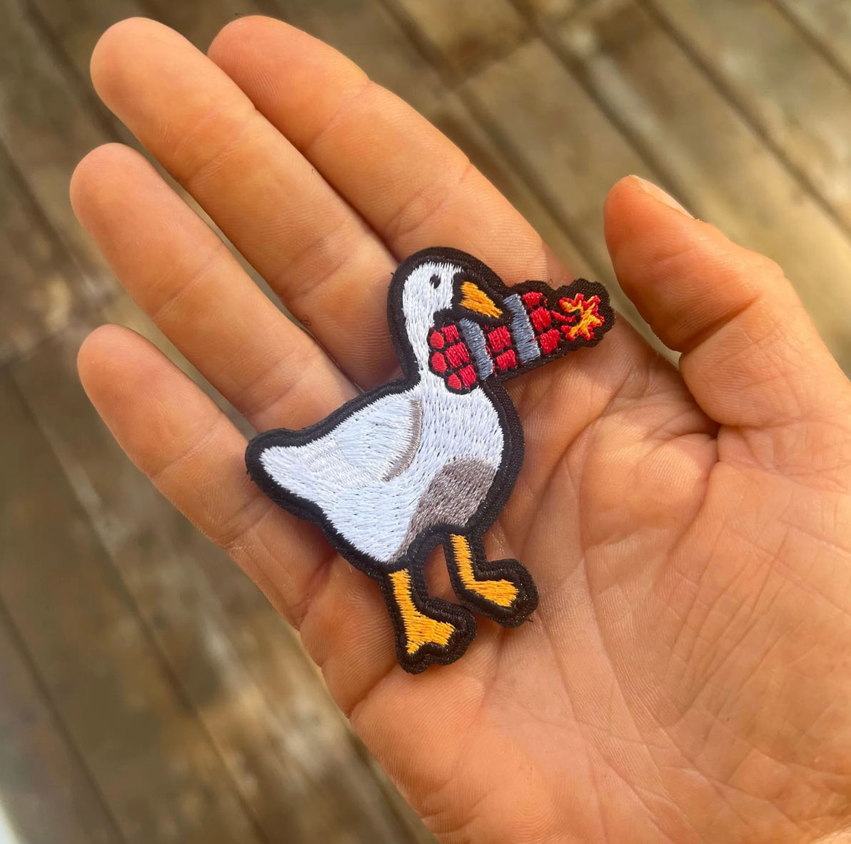 2 Pack: Dynamite and Dagger Duck! Embroidered Patches